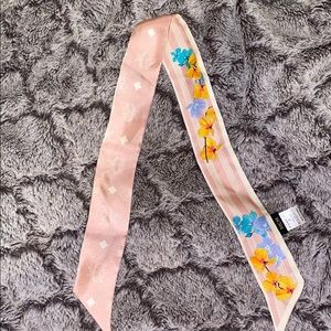 MCM Visetos Flower Twilly Silk Scarf